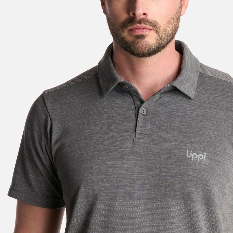 Polera Hombre B-Classic Seamless Polo Grafito Melange Lippi-3