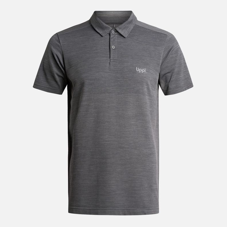 Polera Hombre B-Classic Seamless Polo Grafito Melange Lippi-5