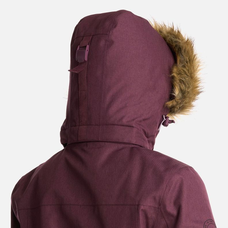 Chaqueta Mujer Roble B-Dry Hoody Melange Vino Lippi I25-7