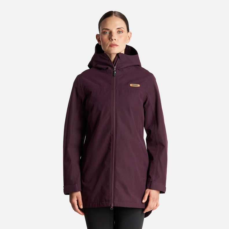 Chaqueta Mujer Citizen Warm B-Dry Hoody Jacket Burdeo Lippi-1