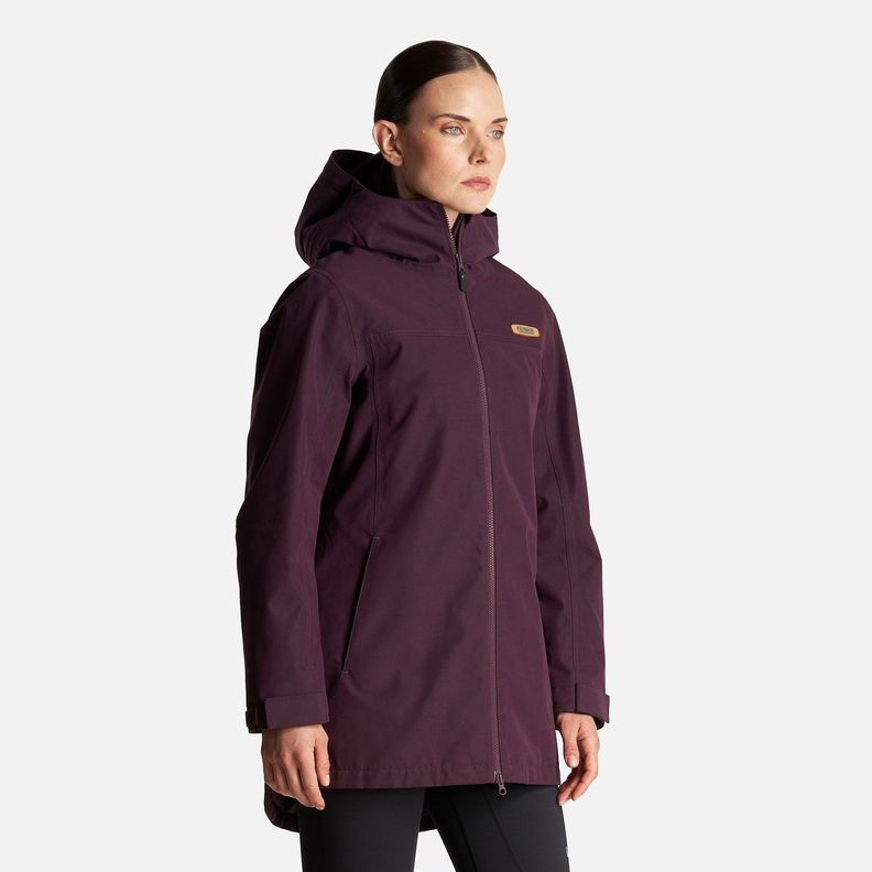 Chaqueta Mujer Citizen Warm B-Dry Hoody Jacket Burdeo Lippi-2