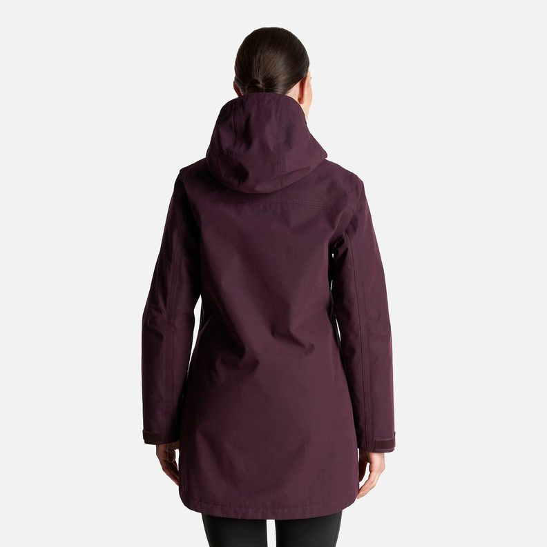 Chaqueta Mujer Citizen Warm B-Dry Hoody Jacket Burdeo Lippi-4