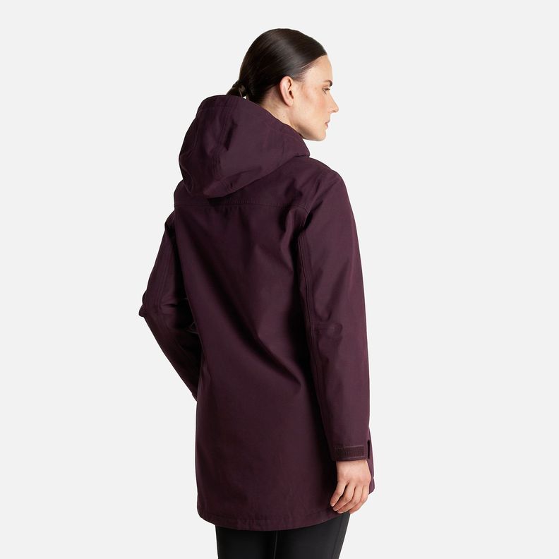 Chaqueta Mujer Citizen Warm B-Dry Hoody Jacket Burdeo Lippi-5