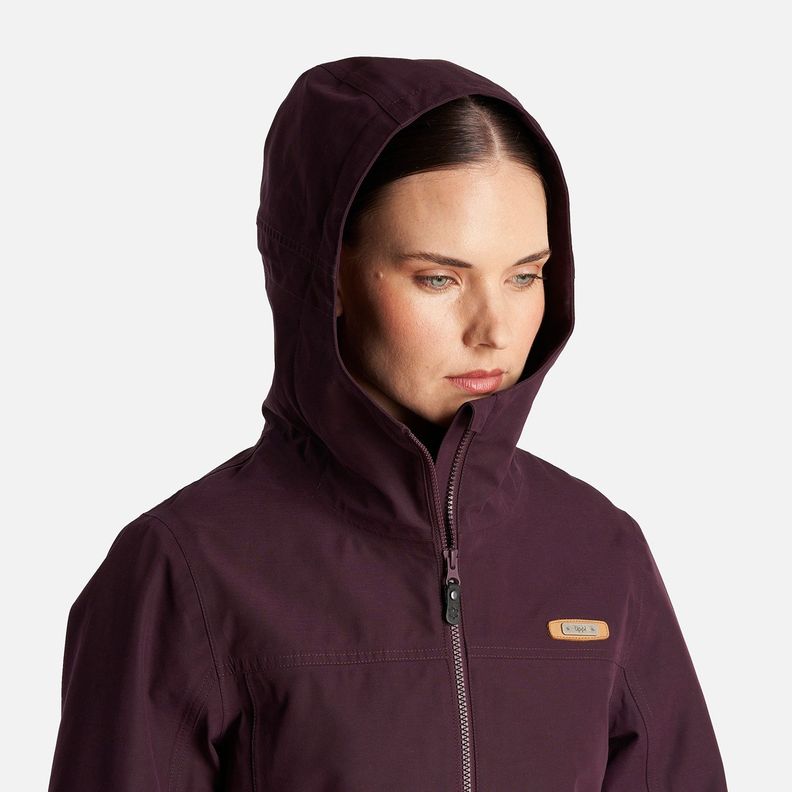 Chaqueta Mujer Citizen Warm B-Dry Hoody Jacket Burdeo Lippi-6