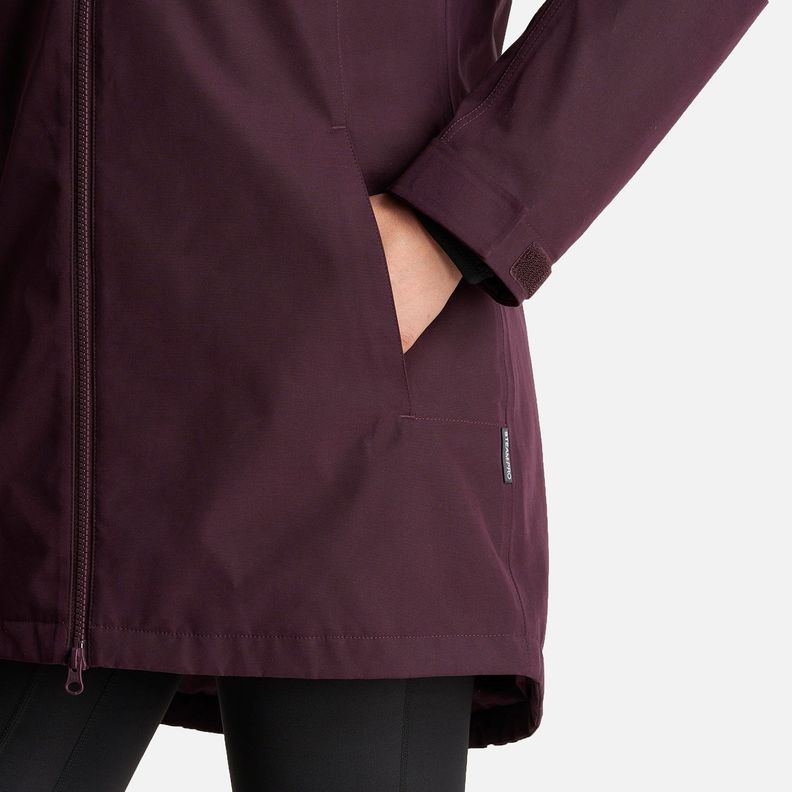 Chaqueta Mujer Citizen Warm B-Dry Hoody Jacket Burdeo Lippi-7