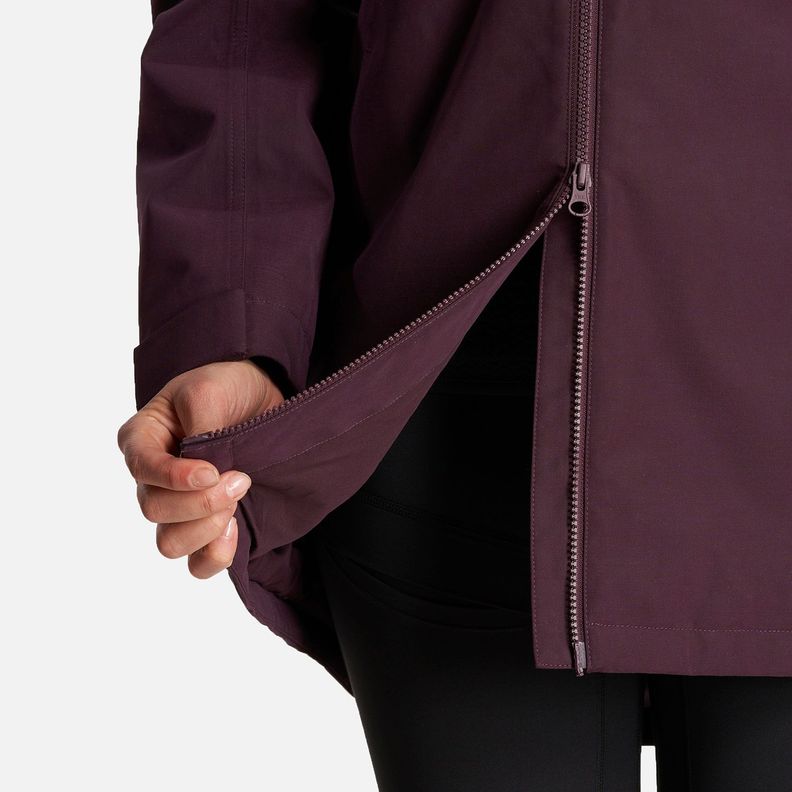 Chaqueta Mujer Citizen Warm B-Dry Hoody Jacket Burdeo Lippi-8