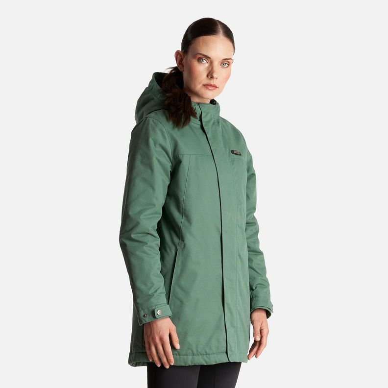 Chaqueta Mujer Peumo Canvas Hoody Jacket Verde Botella Lippi-1