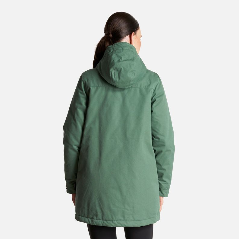 Chaqueta Mujer Peumo Canvas Hoody Jacket Verde Botella Lippi-3