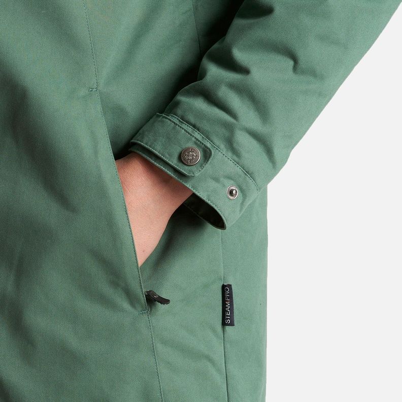 Chaqueta Mujer Peumo Canvas Hoody Jacket Verde Botella Lippi-7