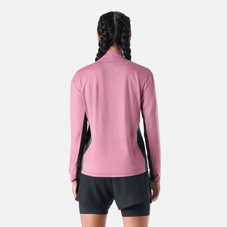 Polerón Mujer Tempo 1/4 Zip Midlayer Rosado Vulcano-3