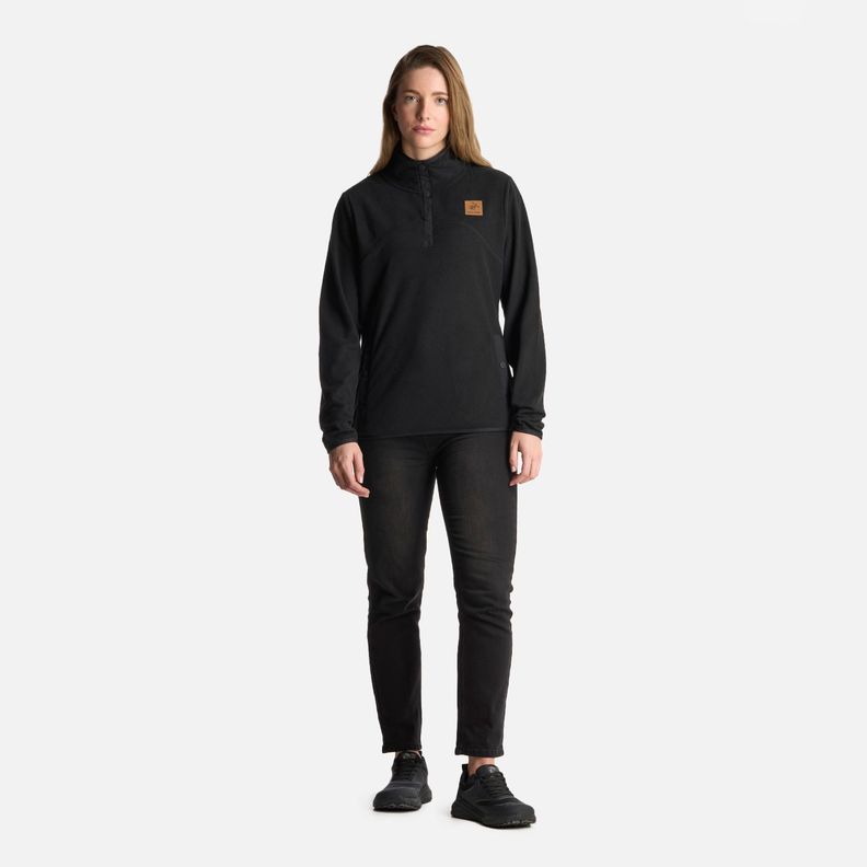 Polerón Mujer Tokerau Negro Haka Honu-4