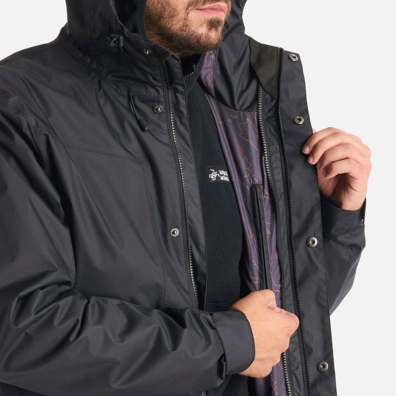 Chaqueta Hombre Corteza Negro Haka Honu I25-9