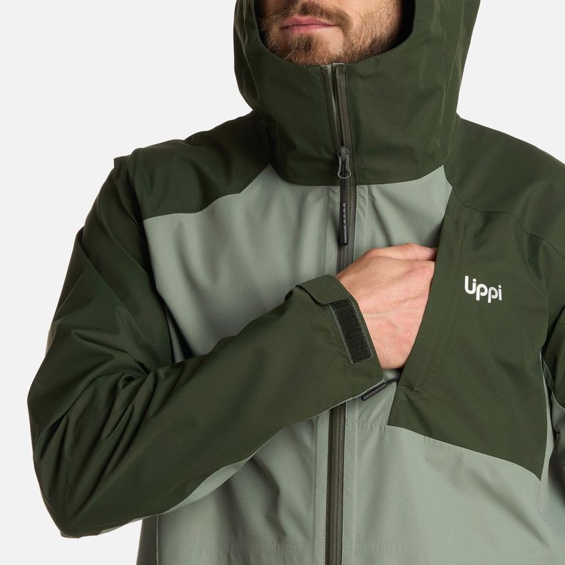 Chaqueta Hombre Shield B-Dry Hoody Verde Militar Lippi I25-4