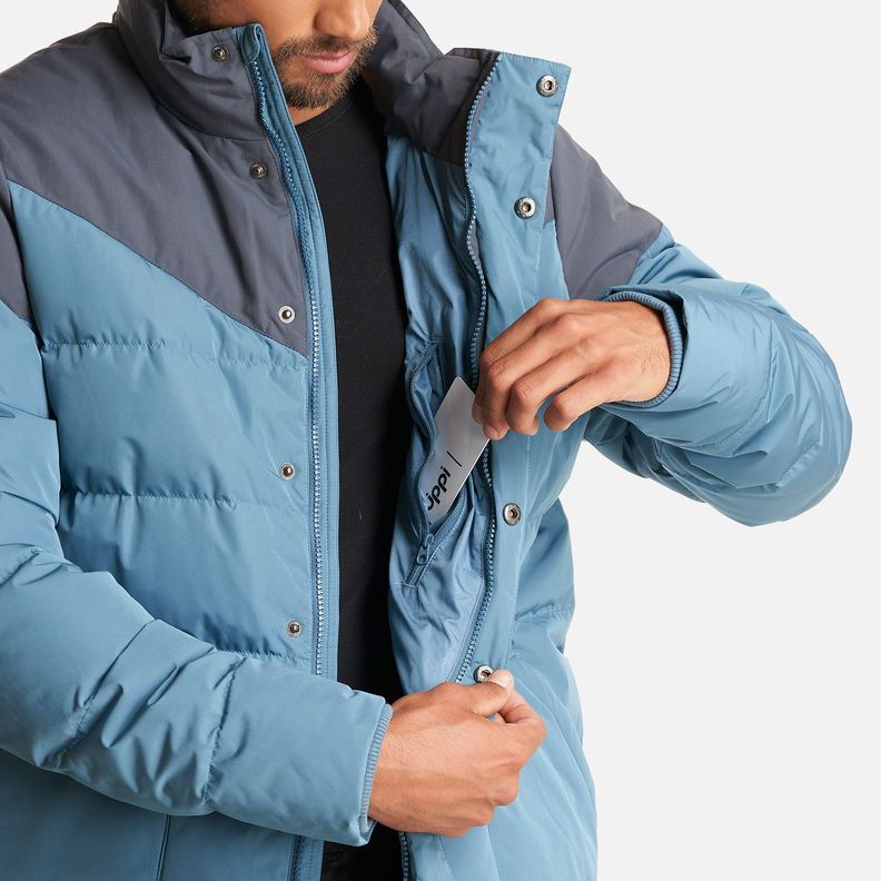 Chaqueta Hombre Kobuk Down Jacket Azul Piedra Lippi-4