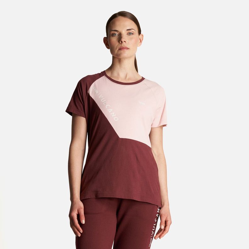 Polera Mujer Vulcano Cotton SS T-Shirt Vino Lippi-1