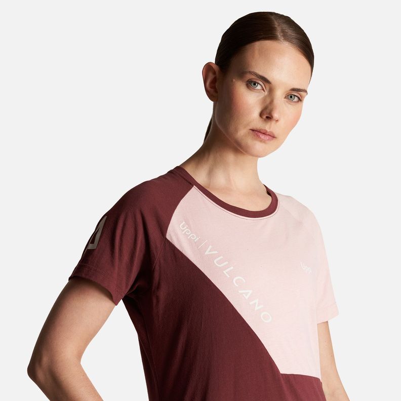 Polera Mujer Vulcano Cotton SS T-Shirt Vino Lippi-4