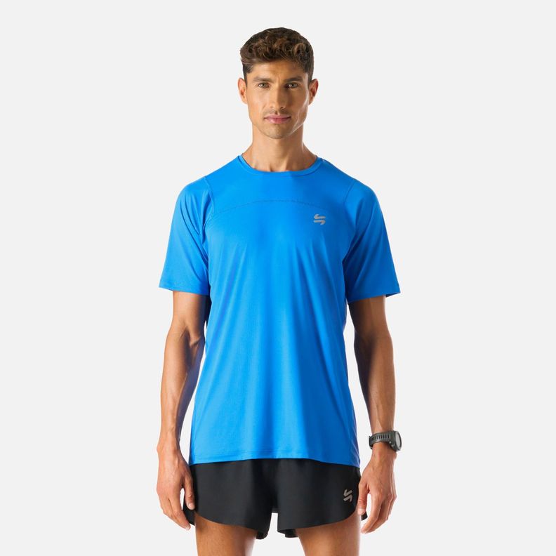 Polera Hombre Built To Move T-Shirt Azul Vulcano-0