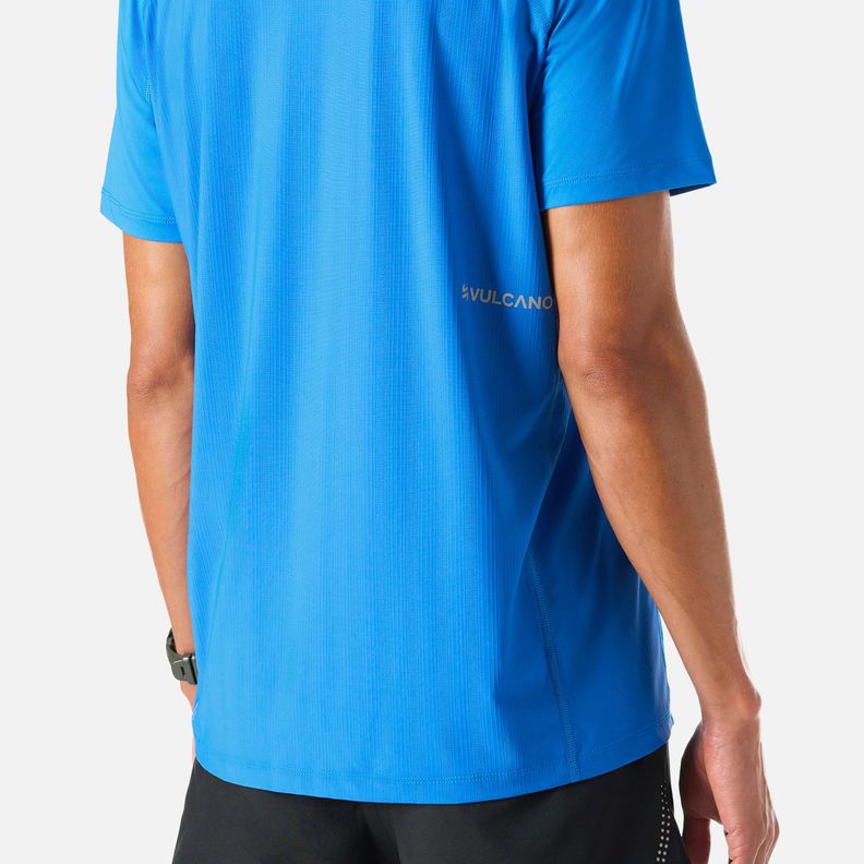 Polera Hombre Built To Move T-Shirt Azul Vulcano-5