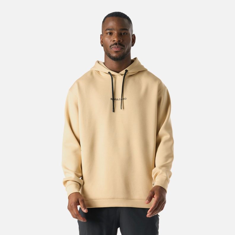 Polerón Hombre Tempo Active Sweatshirt Hoody Beige Vulcano-0