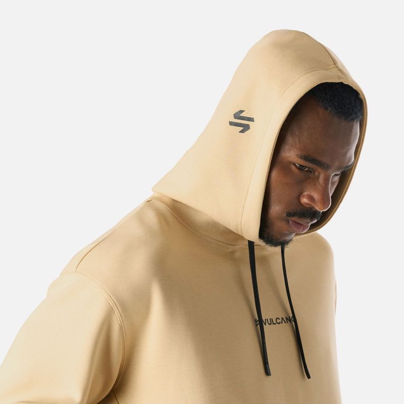 Polerón Hombre Tempo Active Sweatshirt Hoody Beige Vulcano-4