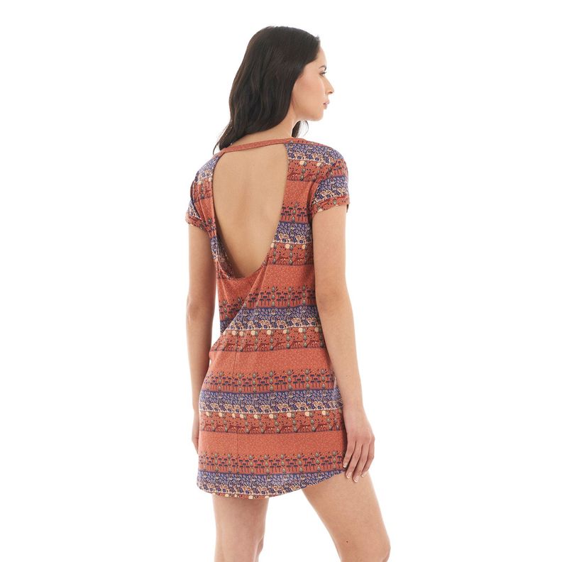 Vestido Mujer Palomita Damasco print Haka Honu-4