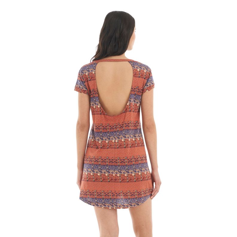 Vestido Mujer Palomita Damasco print Haka Honu-5