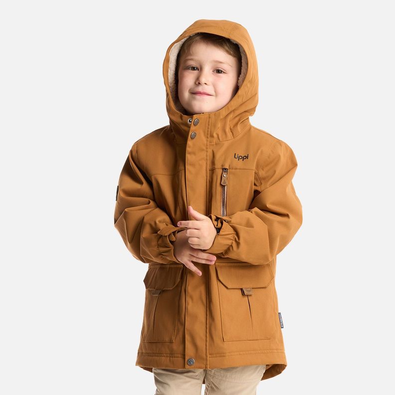 Chaqueta Niño Roble B-Dry Hoody Jacket Cafe Claro Lippi-1
