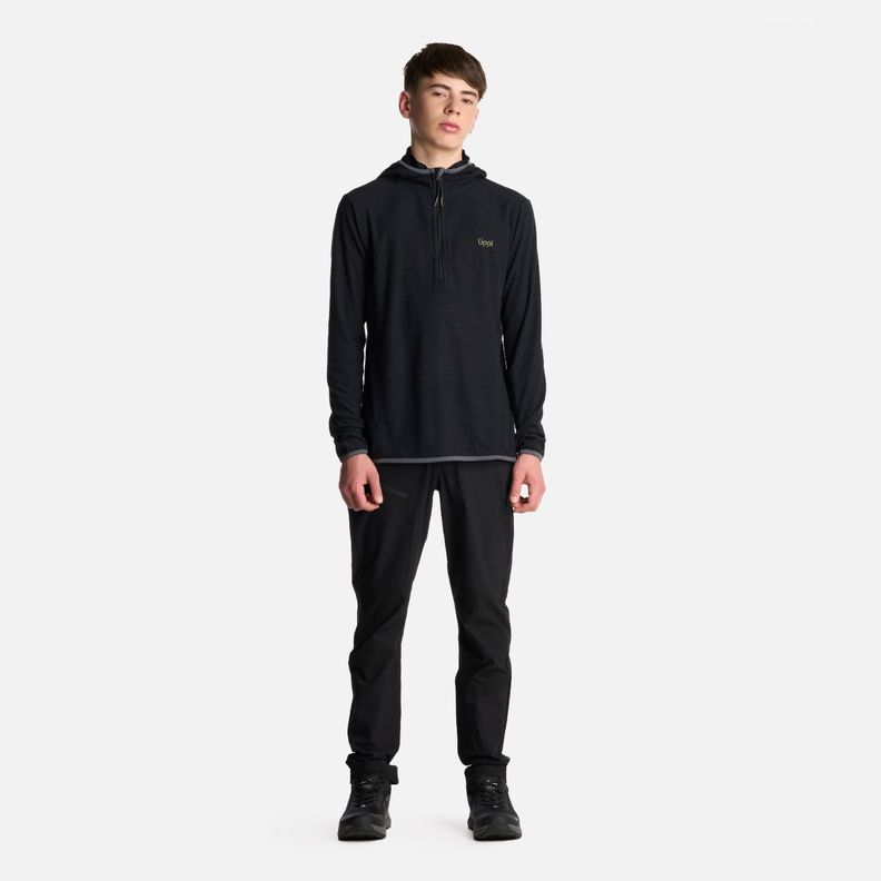 Polerón Teen Boy Mild Nano-F 14 Zip Hoody Negro Lippi V25-4