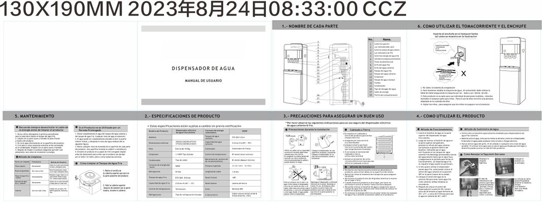 Dispensador de Agua Compresor 3 llaves PREMIUM-6