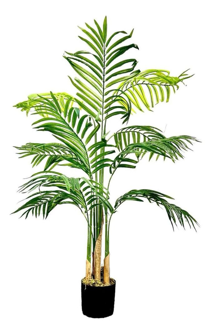 Planta Artificial Palmera 120 Cm Luxury 10 Hjs/ Arbusto Real-0
