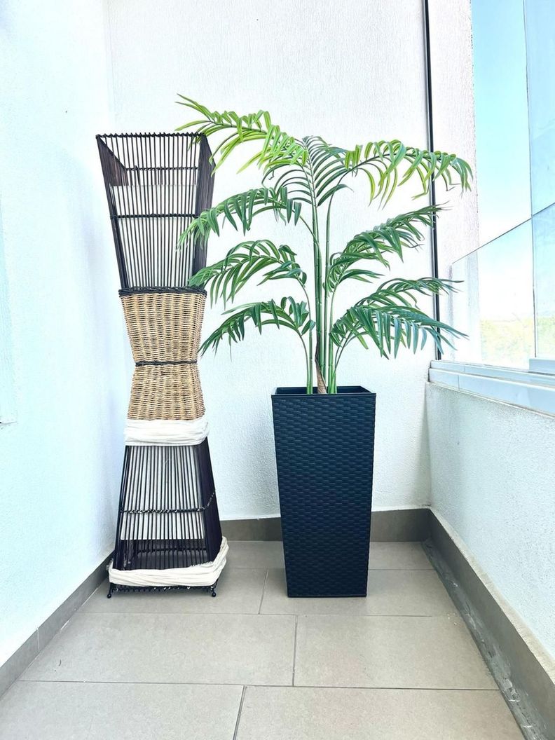 Planta Artificial Palmera 120 Cm Luxury 10 Hjs/ Arbusto Real-3