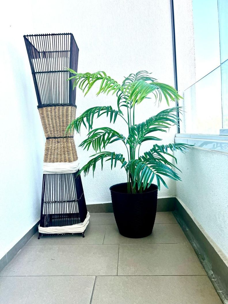 Planta Artificial Palmera 120 Cm Luxury 10 Hjs/ Arbusto Real-4