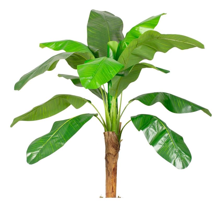 Planta Artificial Banano 120 Cm Luxury 12 Hjs / Arbusto Real-1