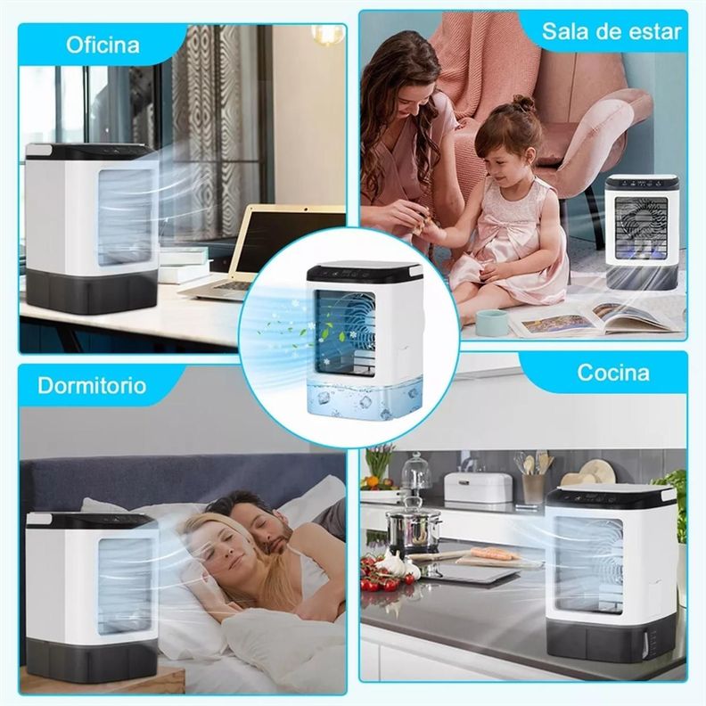 Climatizador Aire Portátil 3 En 1 Usb | Ventilador Y Hielo-5