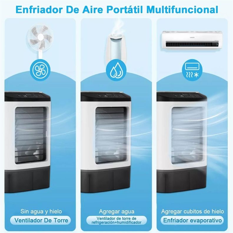 Climatizador Aire Portátil 3 En 1 Usb | Ventilador Y Hielo-6