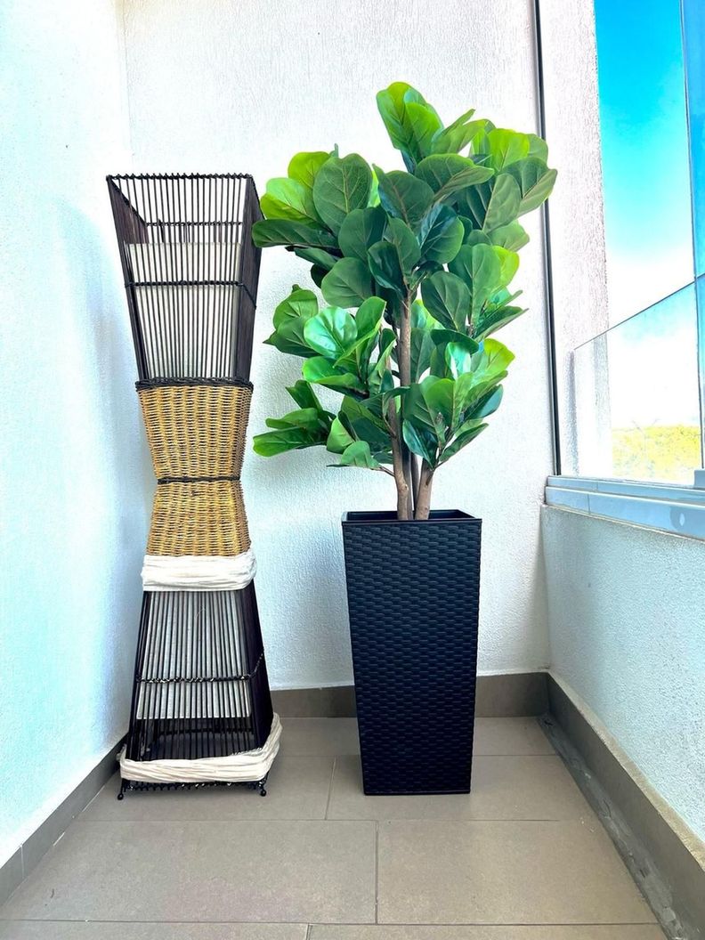 Planta Artificial Ficus Lyrata 120 Cm 134 Hjs / Arbusto Real-3