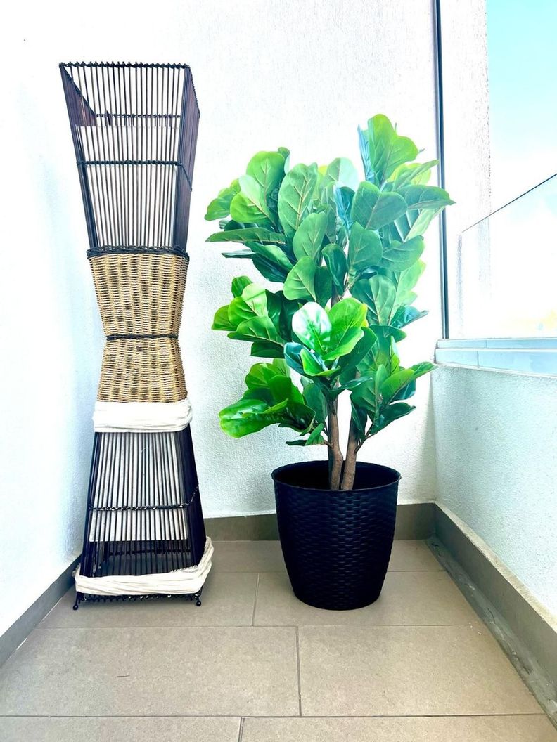 Planta Artificial Ficus Lyrata 120 Cm 134 Hjs / Arbusto Real-4