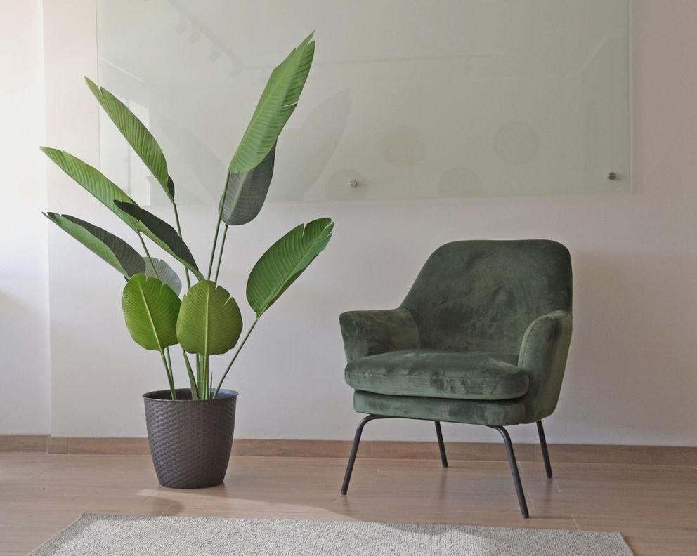 Planta Artificial Ave Paraíso 160 Cm/10 Hojas / Arbusto Real-1