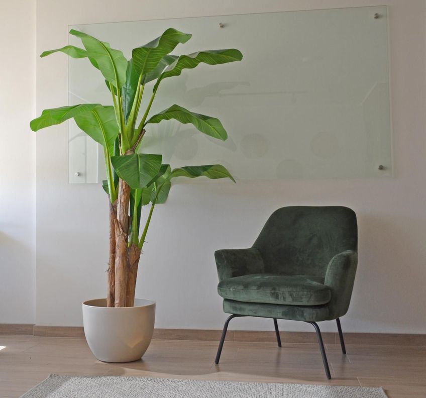 2 Plantas Artificiales Premium Banano 180 Cm Arbusto Real-1
