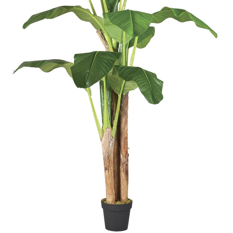 2 Plantas Artificiales Premium Banano 180 Cm Arbusto Real-5