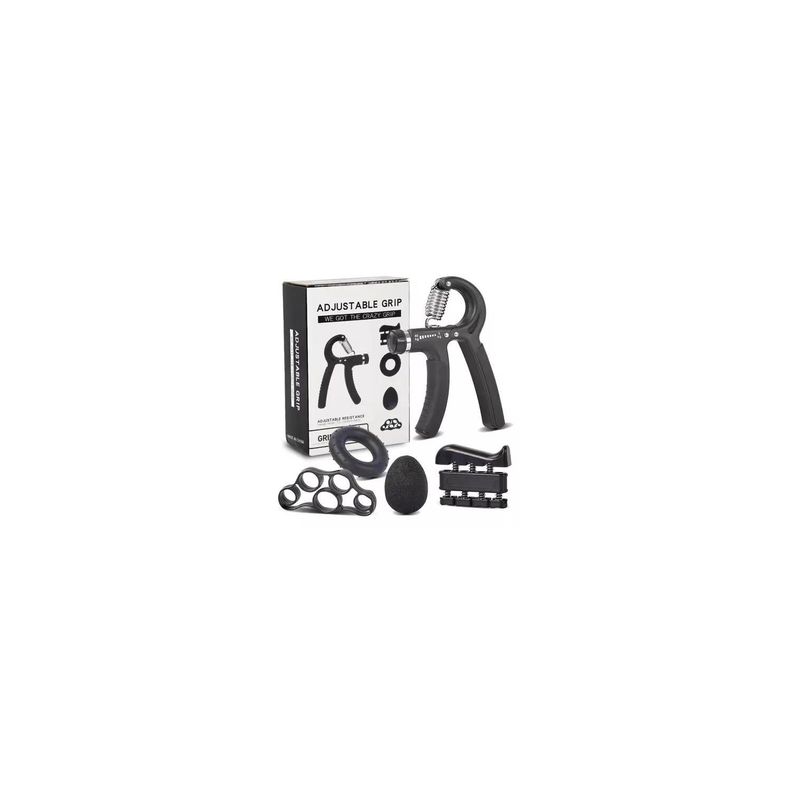 Hand Grip Ajustable Set 5 Piezas Negro