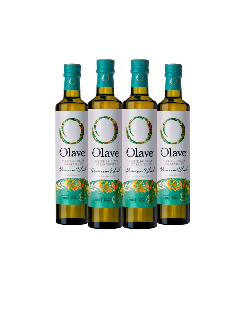 Aceite de Oliva extra virgen Olave Premium 4 x 500 ml-0