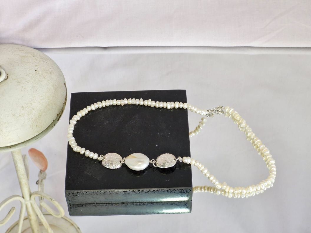 Collar Perla Ostra Natural Plata 925-2