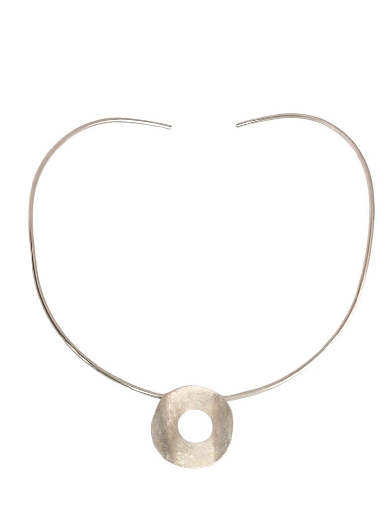Gargantilla Arandela Matizada Original Plata 925-1