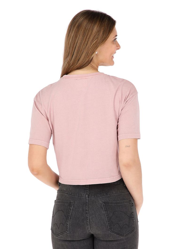 Polera Manga Corta Rosado Mujer-1