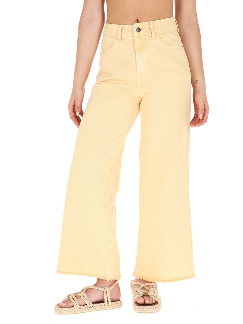 Pantalon Jeans Toromiro Amarillo Mujer-0