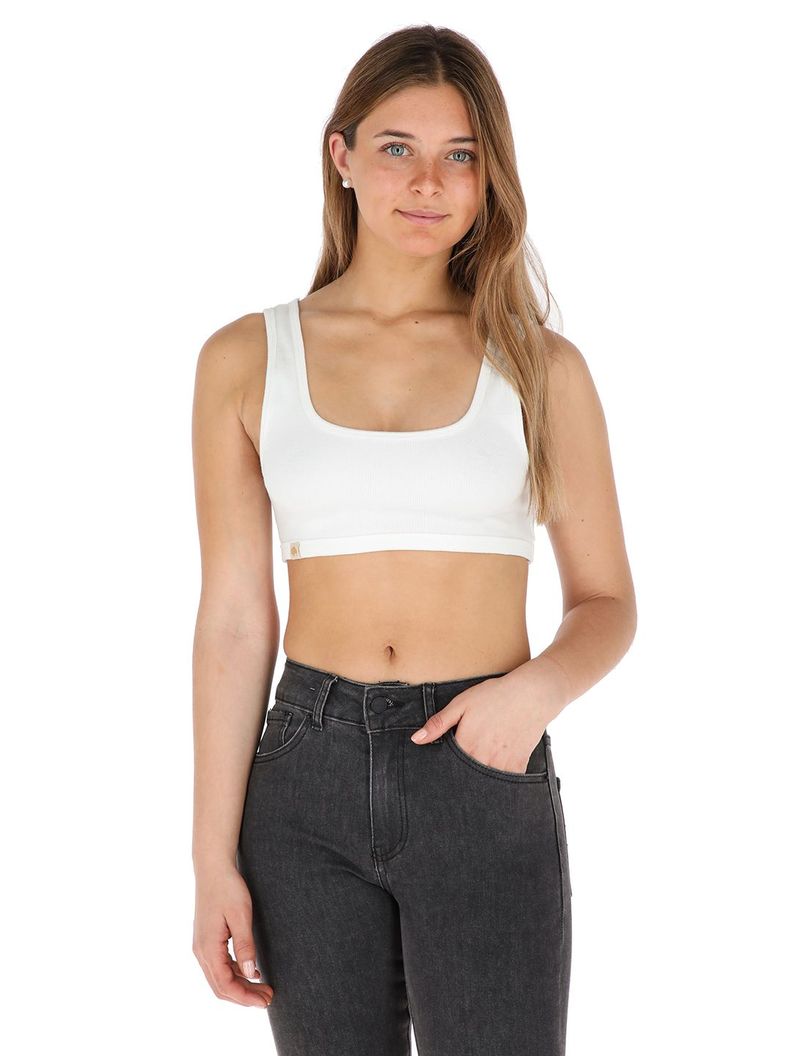 Top Ata Blanco Mujer-0