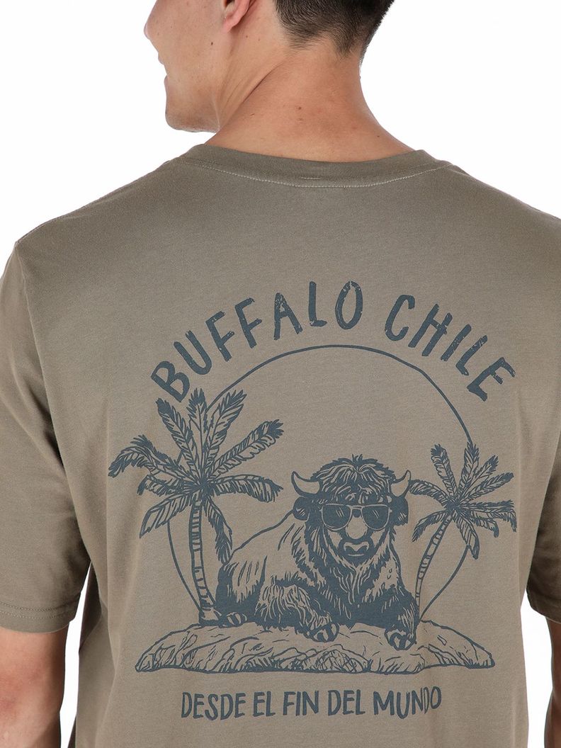 Polera Amanecer Cafe Hombre Buffalo-3