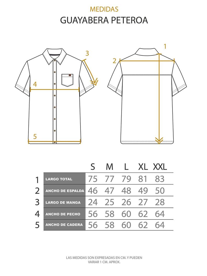 Guayabera Peteroa Gris Claro Hombre-4