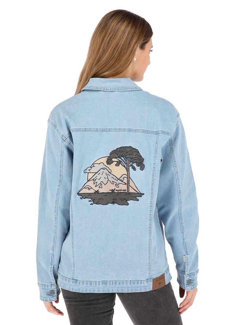 Chaqueta Plomo Celeste Mujer-2